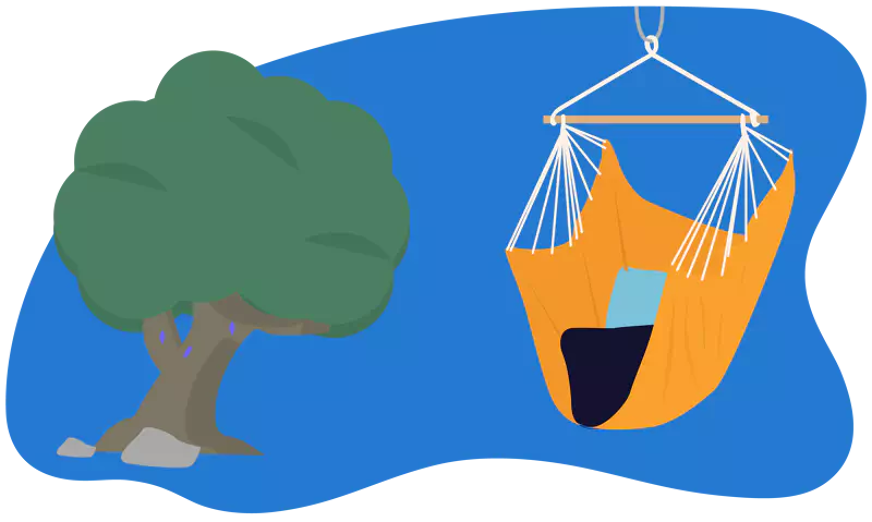 Sila colgante para camping